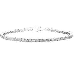 4.90 Carats Natural Diamond 18K Solid White Gold Bracelet
